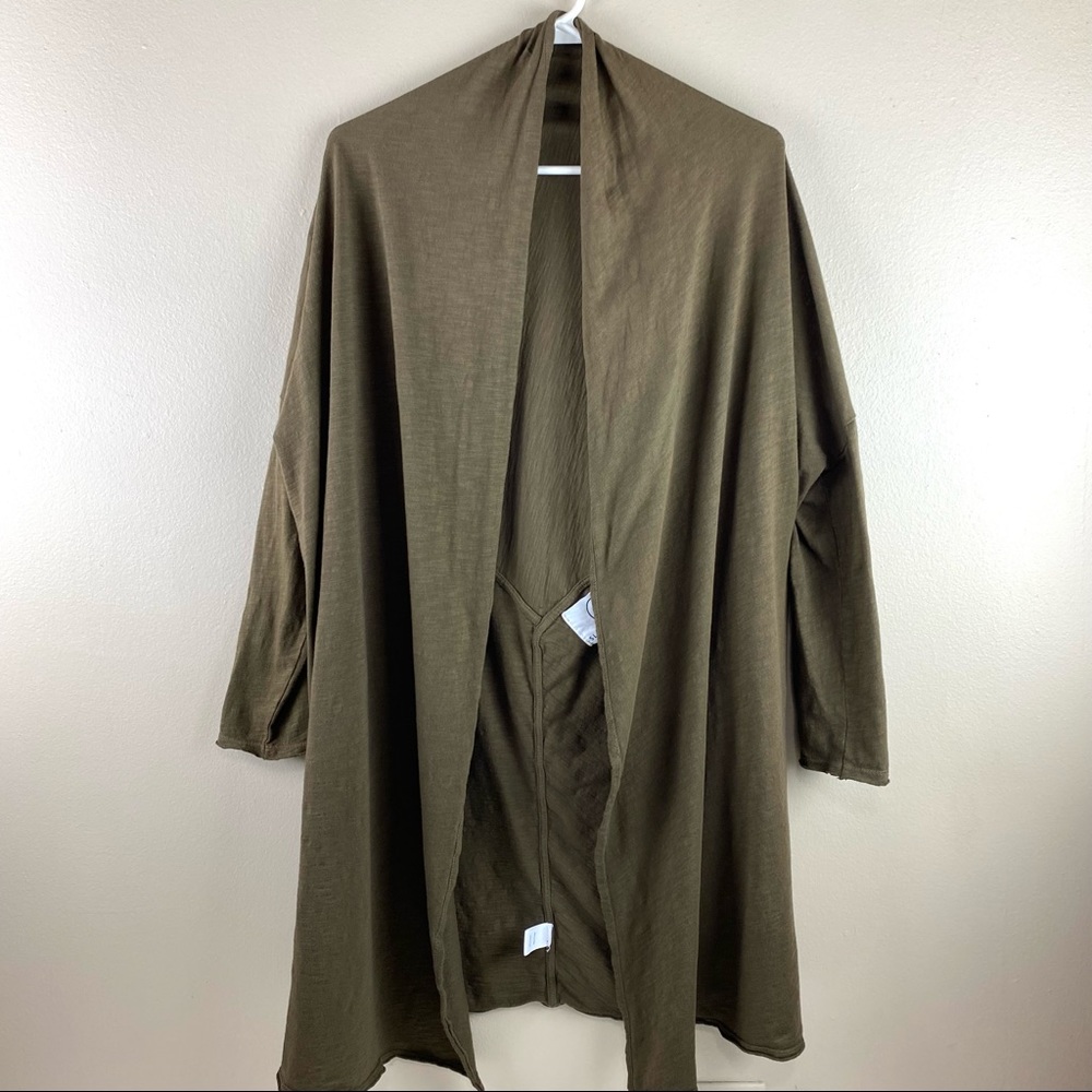 Sloane Rouge Olive Green Open Cardigan Duster S - Picture 1 of 10